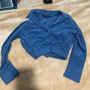 Blue cropped top